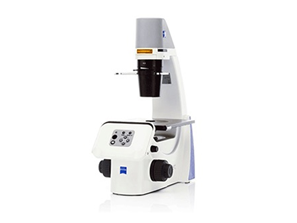 Inverted fluorescence microscope for living cells